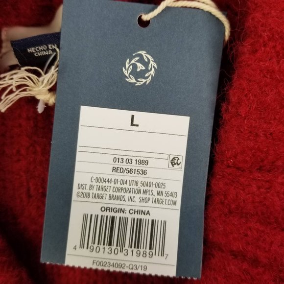 Universal Thread Sweater Womens L Crew Red NWT - Picture 7 of 8